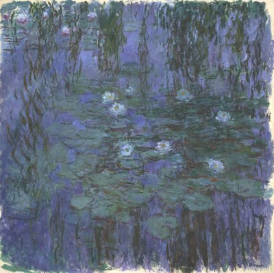 Blauwe Waterlelies door Claude Monet